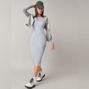 Heather Grey Midi Dress